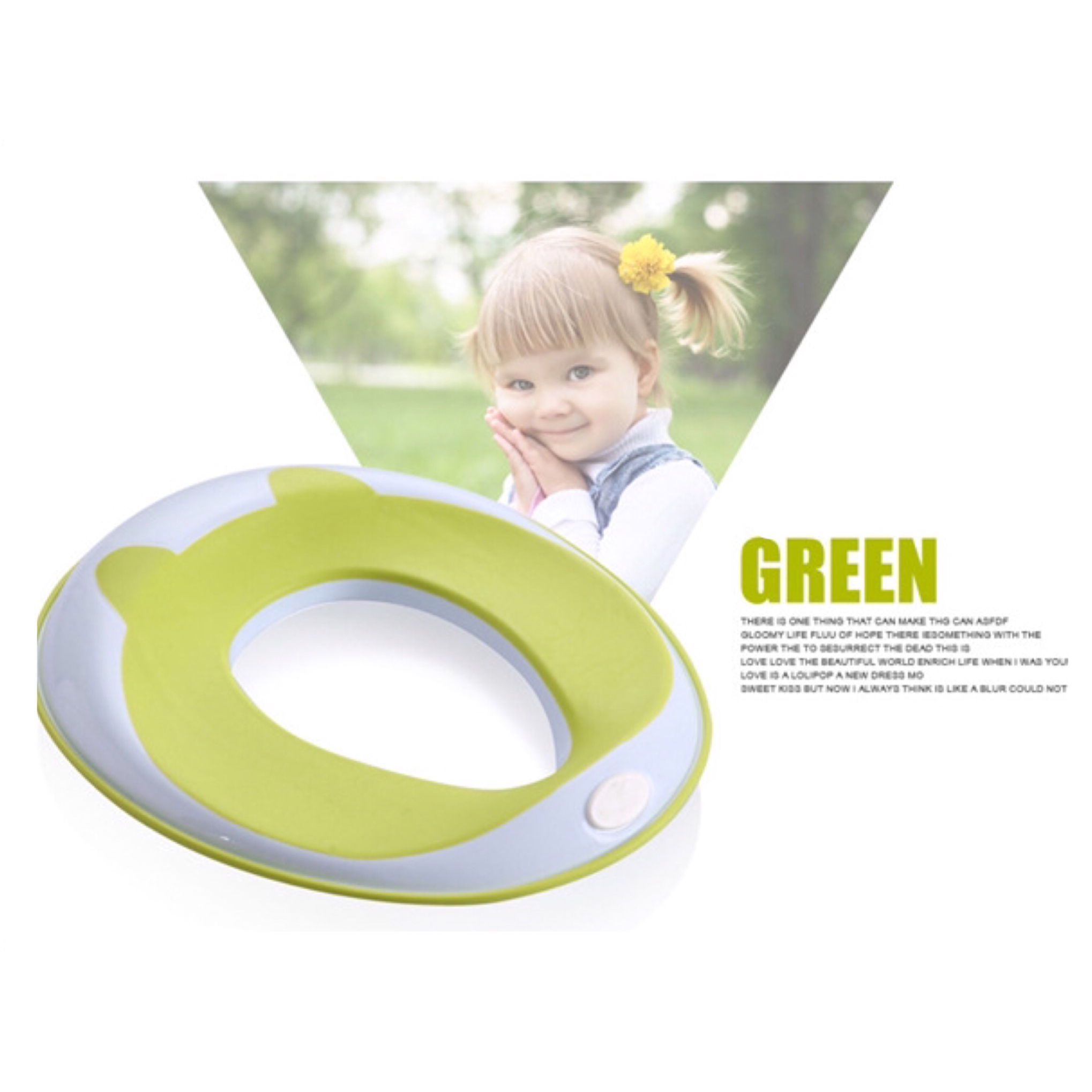 อุปกรณ์รองนั่งชักโครกสำหรับเด็ก Baby Deluxe Potty Trainer (Green)