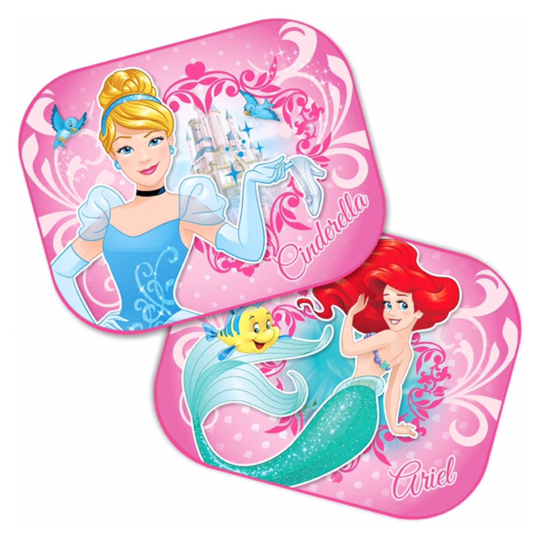 ม่านบังแดดลายตัวการ์ตูนสุดน่ารัก SEVEN Disney Princess Folding Window Sunshades (Pack of 2)
