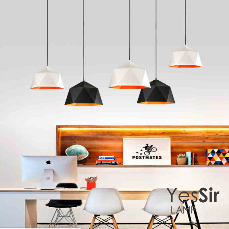 โคมไฟห้อยเพดานทรงเรขาคณิต