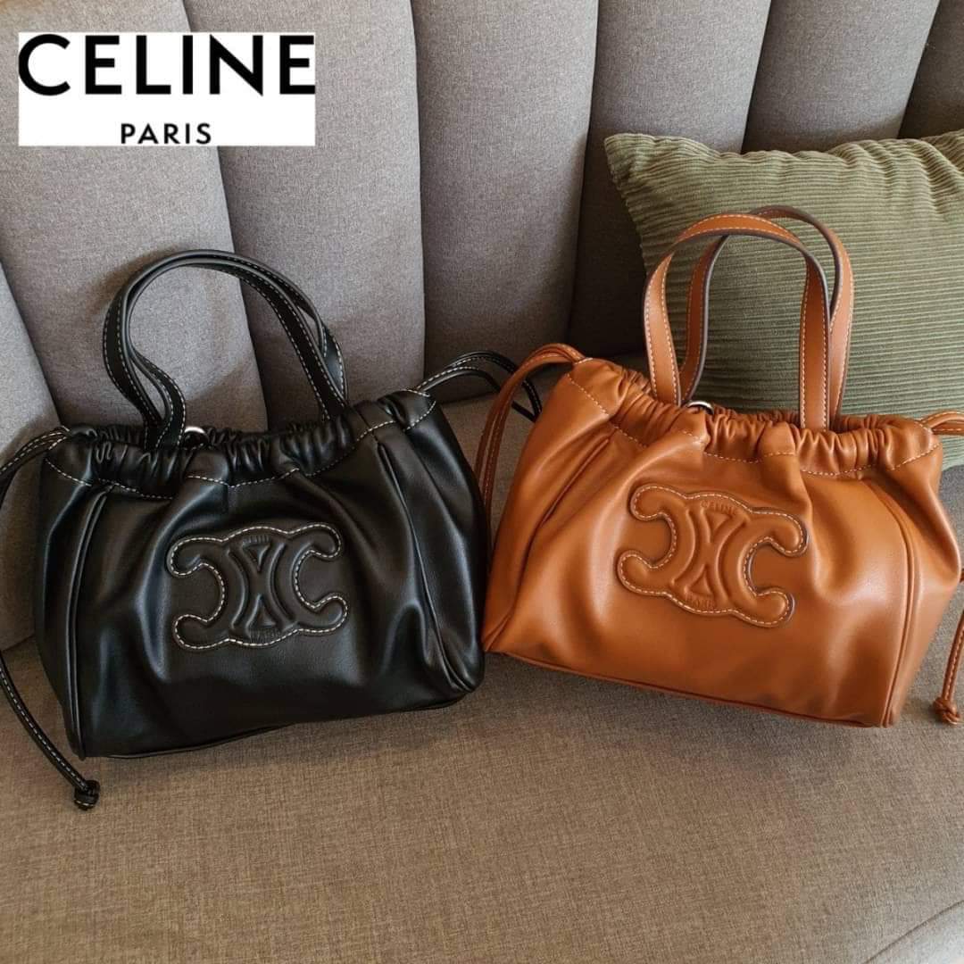 Celine small cabas Celine Drawstring Cuir Triomphe (แอดไลน์ก่อนสั่งซื้อ)