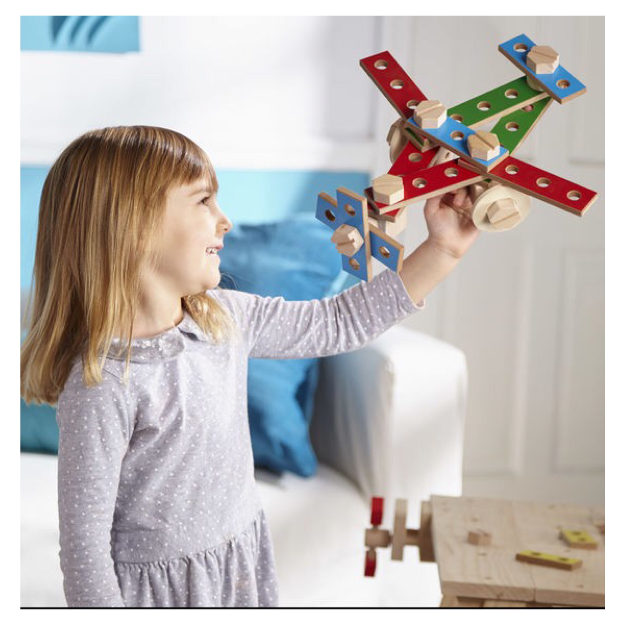 โต๊ะกิจกรรมงานช่างเอนกประสงค์ Melissa & Doug Wooden Project Solid Wood Workbench