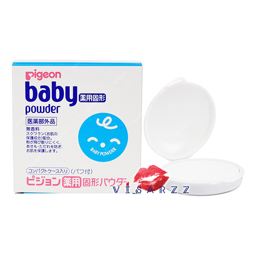 Pigeon Baby Powder Pressed 45g แป้งอัดแข็ง ไม่มีสี ไม่มีกลิ่น เหมาะกับผิวทุกประเภท ไม่ระคายเคือง ไม่ก่อให้เกิดสิว ใช้ได้ทุกวัย