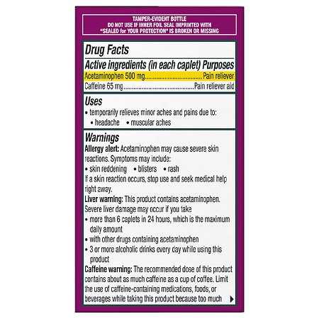 ยาบรรเทาอาการปวดศีรษะจากความตึงเครียด gsk Excedrin Tension Headache (24 Caplets)