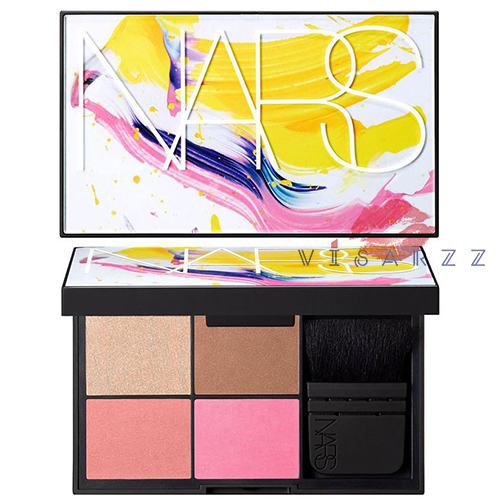 (ลดพิเศษ35%) Nars Blame It On Nars Cheek Palette 3 สิ่งใน 1 เดียว Highlighter, Bronzer และ Blush On 2 สี มาพร้อม ITA Brush Traval-Sized