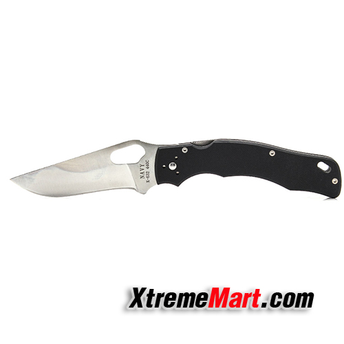 มีดพับ NAVY K632 Stainless Steel Folding Knife w/ Carrying Pouch