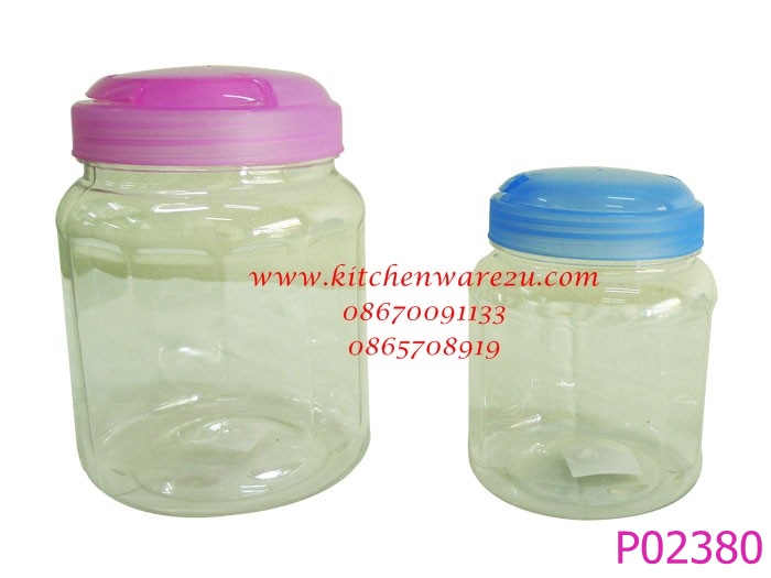 P02380 ขวดโหล PET (ปากกว้าง 7.6 สูง 12.8 กลางขวด 9.8 ซม) No.001 ราคาส่งต่อ 12 ใบ