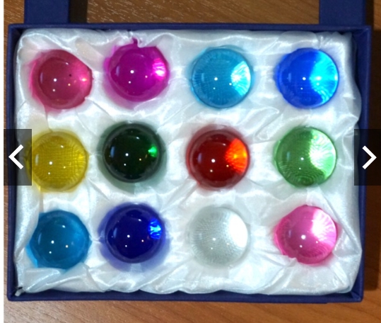 ลูกแก้ว 1นิ้ว (คละสี บรรจุกล่องละ 12ลูก)