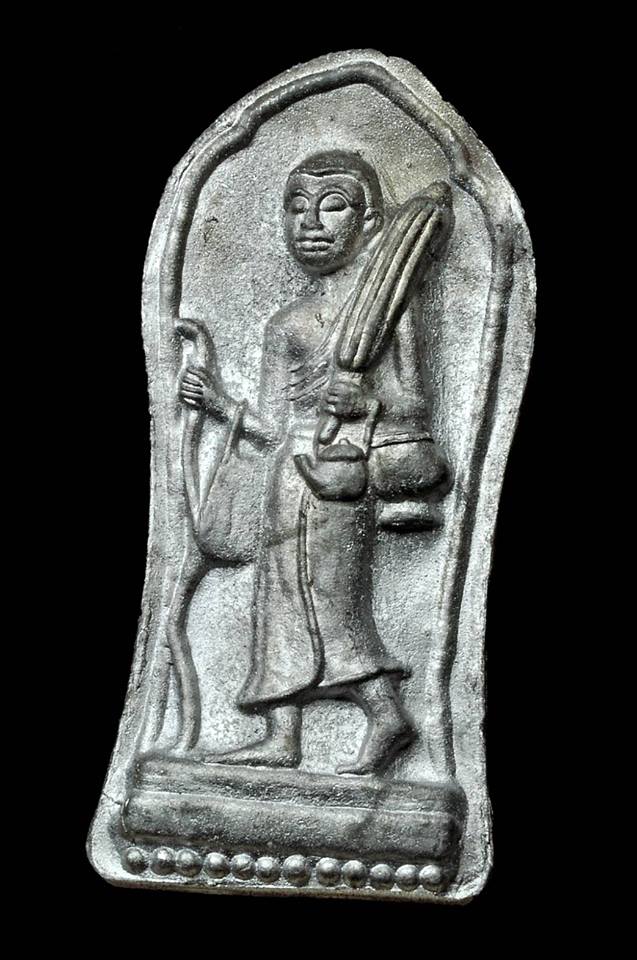 พระสีวลี หลัง พระสังกัจจาย เนื้อชินเงิน ผสมมวลสารเก่า หลวงพ่อกวย รุ่นแรงครู ปี2560 #รับประกันแท้