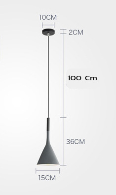 โคมไฟแขวนเพดานสไตล์โมเดิร์น 15x36cm [100104]
