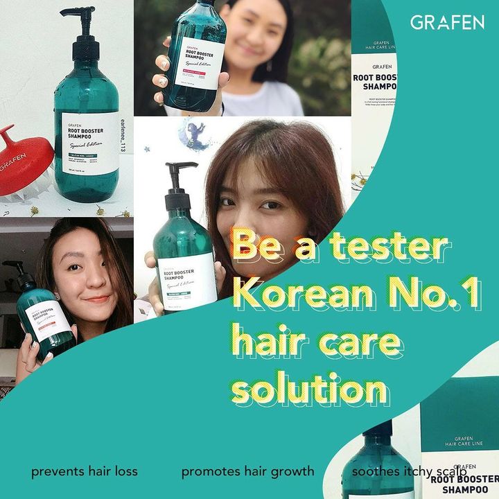 พร้อมส่ง Grafen Root Booster Shampoo 500mL แชมพูผมร่วง แชมพูเกาหลี อุดมด้วยสารสกัด 9 ชนิด จัดการกับปัญหาผมร่วงและรังแคได้อย่างอยู่หมัด สารสกัดจากชาเขียว อุดมไปด้วนสารต้านอนุมูลอิสระ ช่วยผ่อนคลายหนังศีรษะ สารสกัดจากถั่วดำ ช่วยปลอบประโลม และลดอาการอักเสบของ