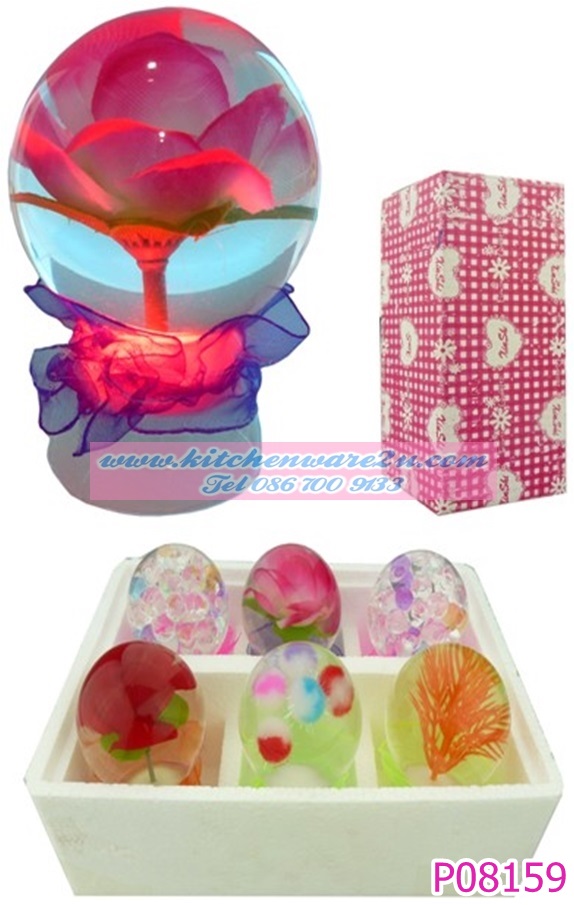 P08159 ลูกแก้ว ทรงกลมมีไฟ HY077-7 (ราคาขายส่ง 1 โหล/ 12 ชุด) 180 บ/โหล ส่ง 15 บาท ขายส่งทุกอย่าง 20 บาท