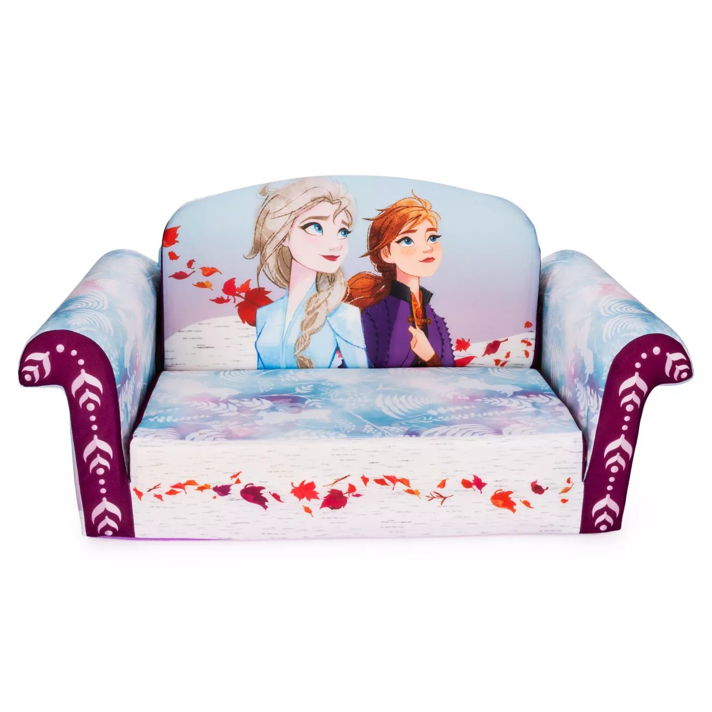 โซฟาเอนกประสงค์สำหรับเด็ก Marshmallow Furniture Disney Frozen 2 Children's 2-in-1 Flip Open Foam Sofa