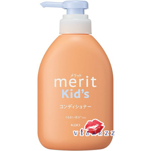 (ขวดปั๊ม ส้ม) Kao Merit Kids Foaming Conditioner 360mL ครีมนวดผม สูตรโฟม ช่วยให้ผมเด็กๆนุ่ม สลวย หวีง่าย หมดปัญหาผมพันกัน กลิ่นหอมอ่อนโยนแบบผลไม้ ผิวบอบบาง แพ้ง่าย ใช้ได้
