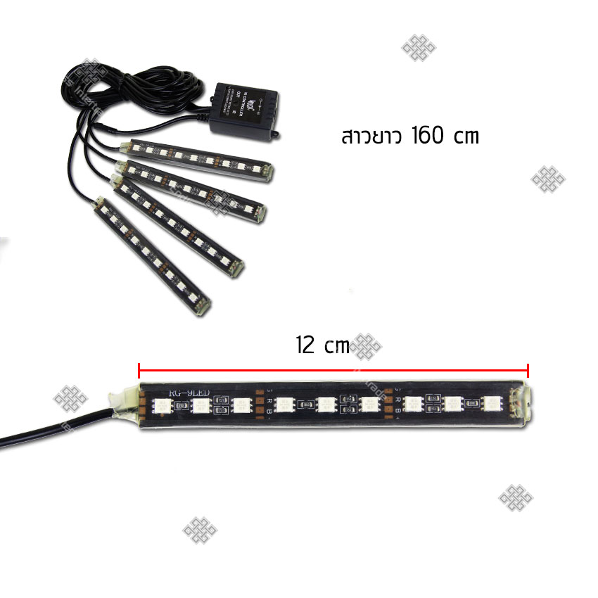 Elit ไฟสำหรับติดรถยนต์ พร้อมรีโมท สำหรับเปลี่ยนสีไฟ LED Strip Light RGB 12V