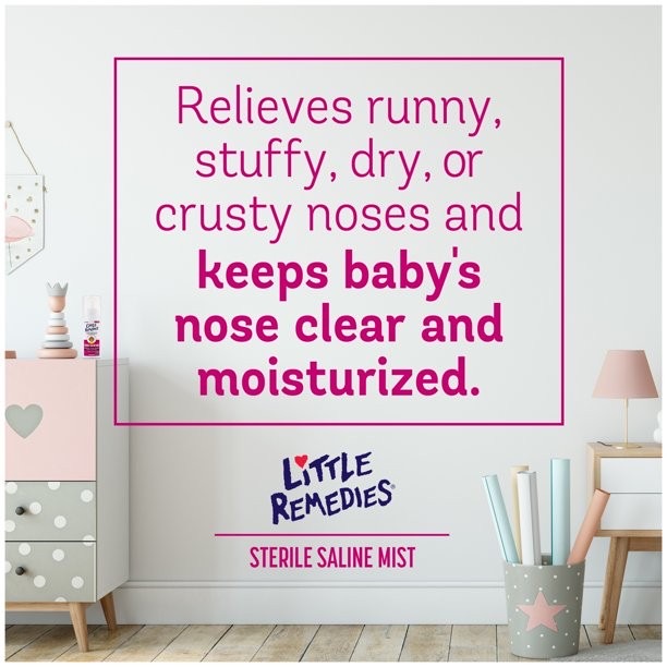น้ำเกลือล้างจมูกแบบสเปรย์ Little Remedies Sterile Saline Nasal Mist