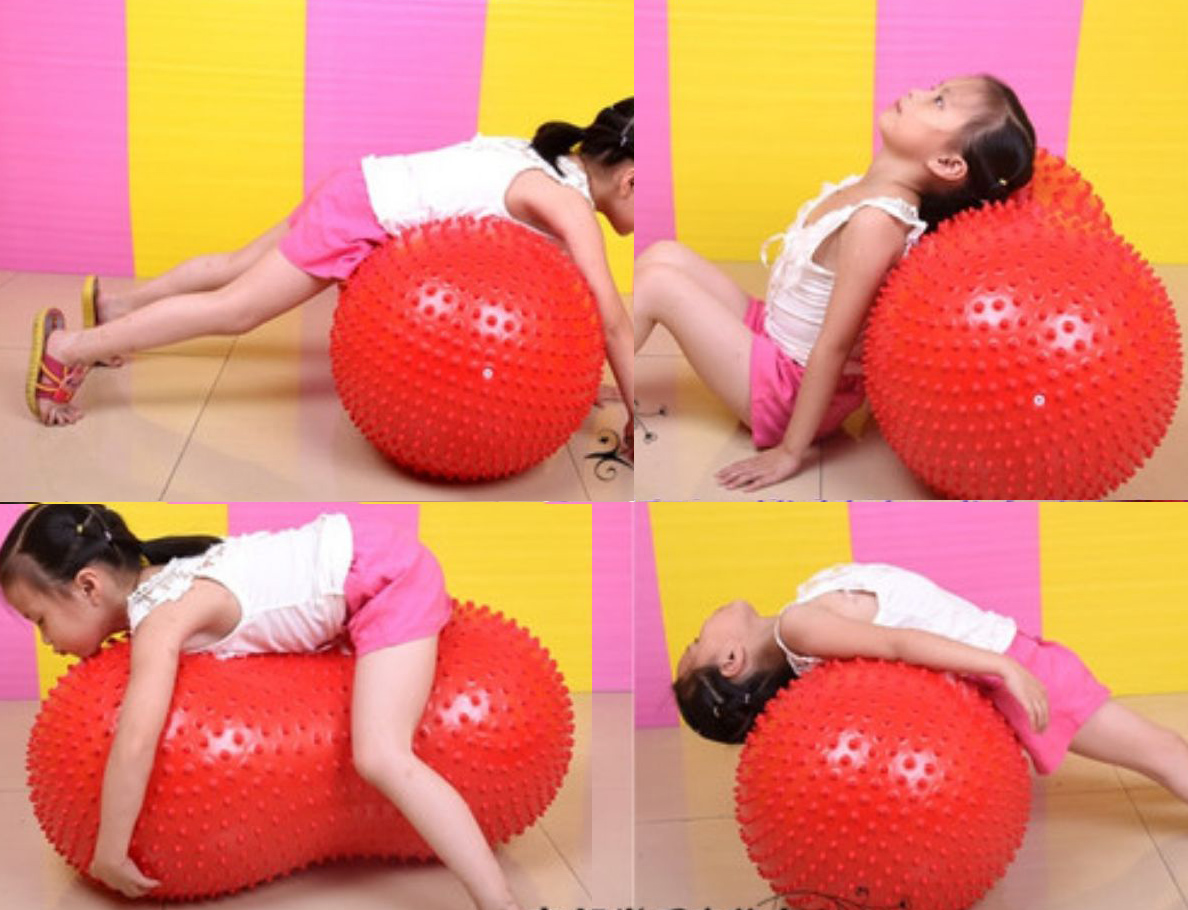 ทรงถั่ว ลูกบอลกายภาพบำบัด ฝึกการทรงตัว Peanut Yoga Ball Stability Ball with Pump