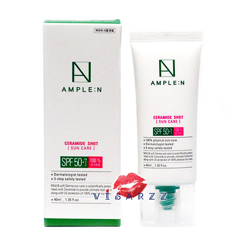Coreana Ample N Ceramide Shot Sun Care SPF50+ PA++++ 40mL ครีมกันแดดสูตรบางเบา ทาแล้วสบายไม่หนักหน้า สร้างเกราะป้องกันความชุ่มชื้นของผิว ปกป้องผิวจากความร้อนและรังสี