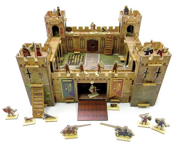 หนังสือและชุดประกอบปราสาทอัศวินจำลอง Slot-Together Castle