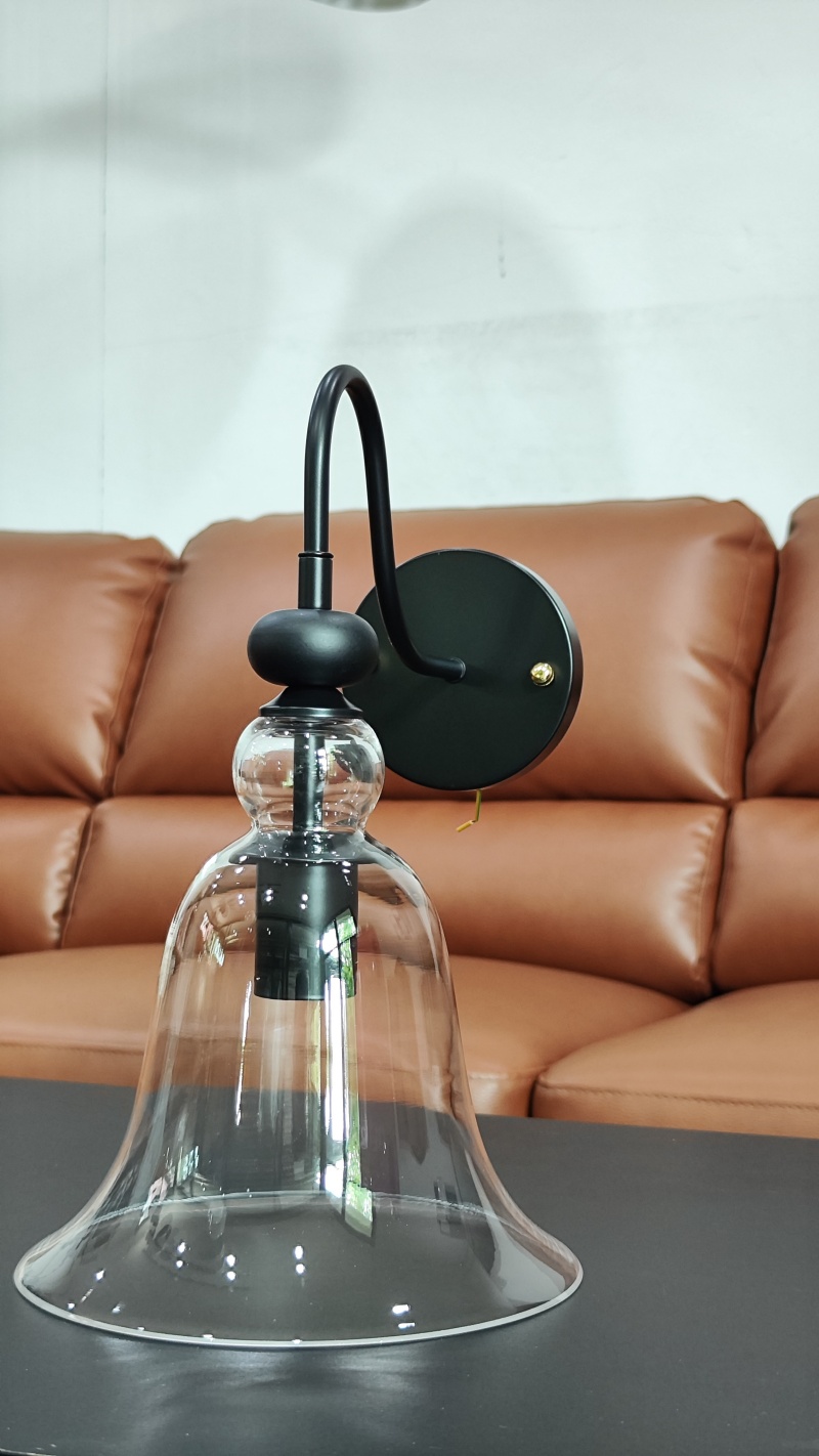 โคมไฟติดผนังภายในแก้วใสทรงกระดิ่ง [XD2003]