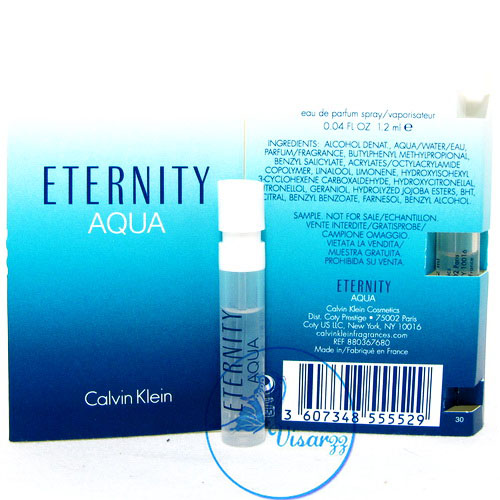 Calvin Klein Eternity Aqua EDP 1.2 mL หัวสเปรย์ น้ำหอมสำหรับผู้ชายรุ่นใหม่กลิ่น aquatic woody เติมความมั่นใจ เสริมสร้างความเป็นชาย