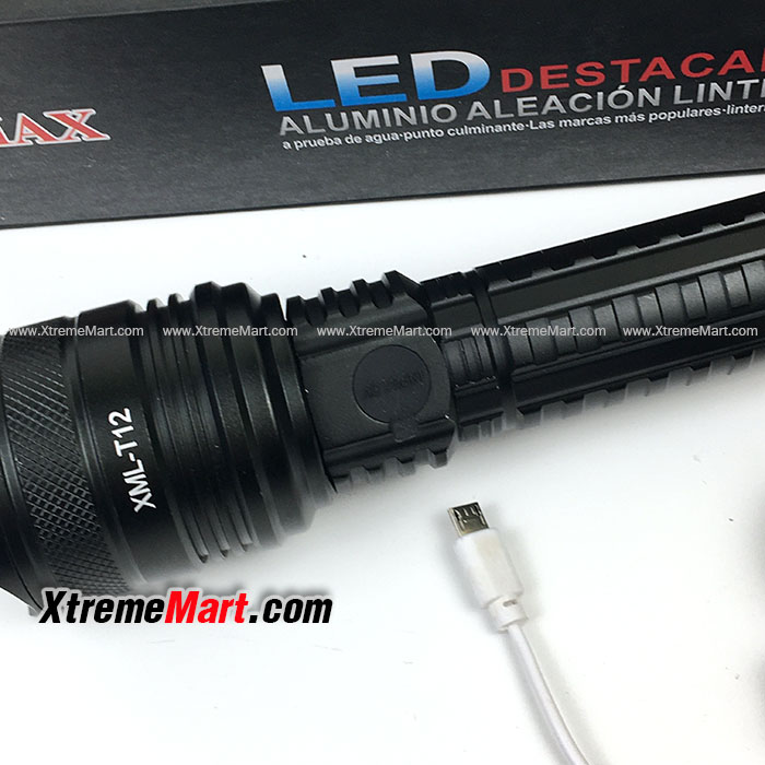 ไฟฉาย Ultrafire T12 (รุ่นใหม่) ไฟฉายแรงสูง Zoomได้ไกล รุ่น 922/ 80000W 3 Mode เสียบชาร์จไฟ USB