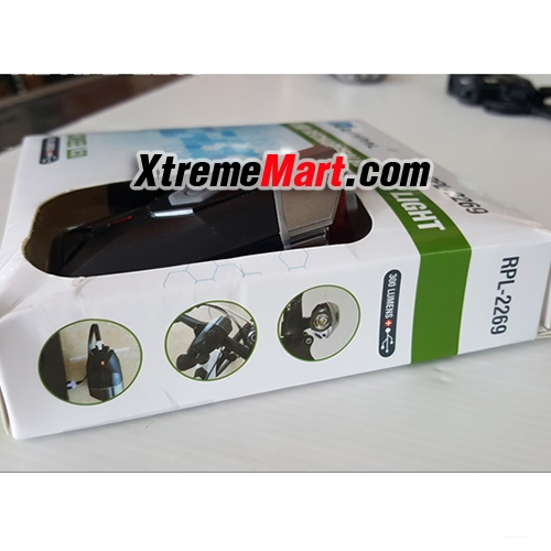 ไฟติดหน้ารถจักรยาน Raypal-RPL-2269 แสงขาว 300 LUMENS Bike Lights USB Rechargeable (Black)