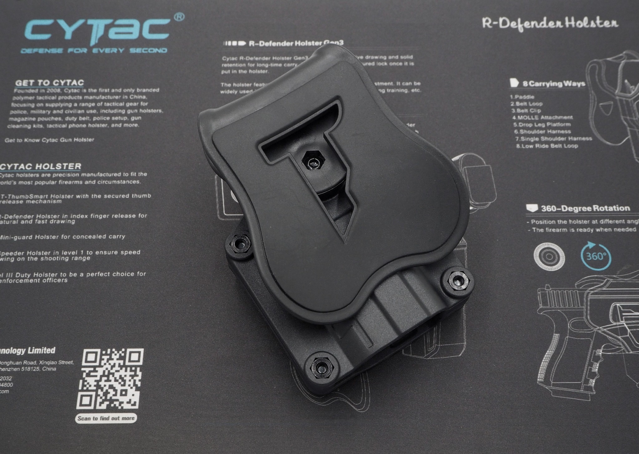 CYTAC thailand ซองพกนอกปลดล็อคนิ้วชี้ Cytac Mega-Fit Holster GEN2