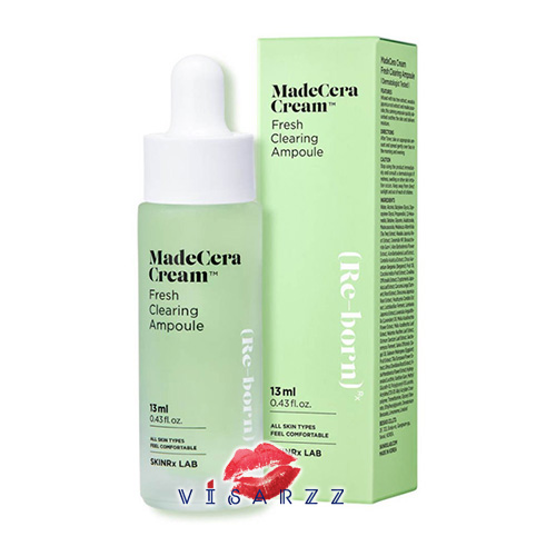 (ขวดเขียว) SKINRx LAB MadeCera Cream Fresh Clearing Ampoule 13mL เซรั่มบำรุงผิวหน้า ซึมไว ไม่เหนอะหนะ