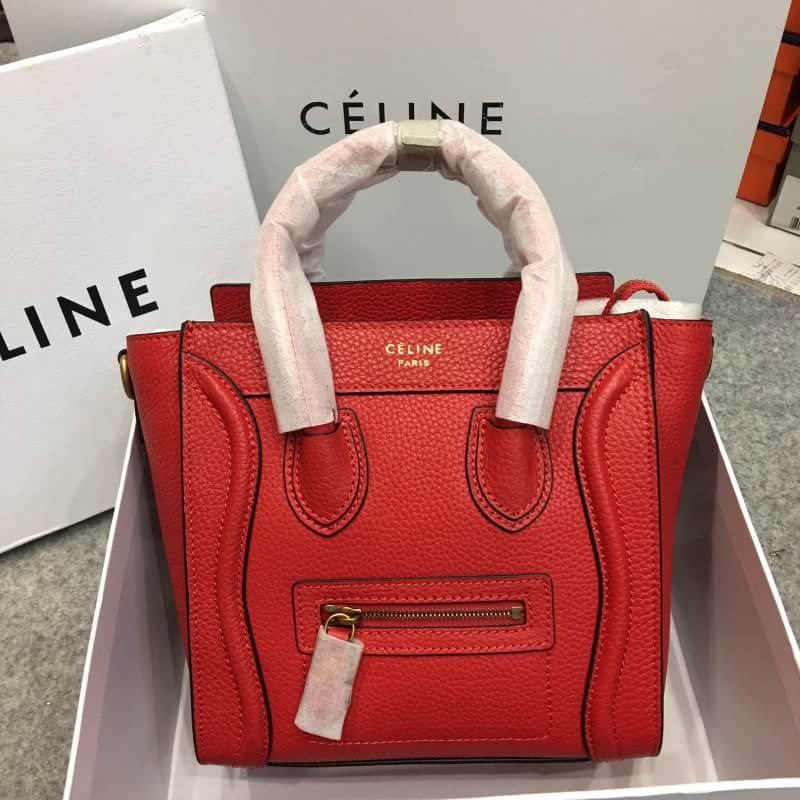 กระเป่า celi nano luggage tote bag 8 นิ้ว สีแดง พร้อมสายยาว พร้อมกล่อง