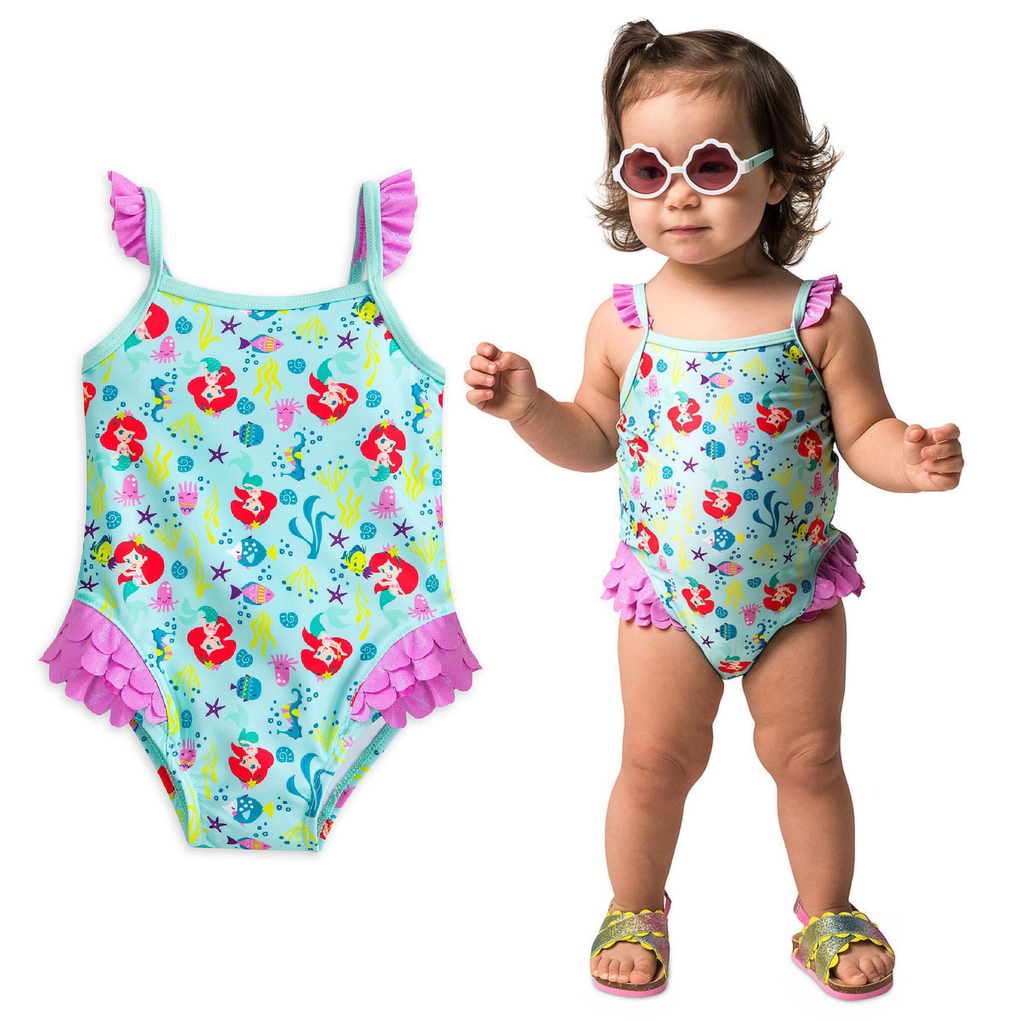 ชุดว่ายป้องกันรังสียูวีน้ำสำหรับทารกและเด็กเล็ก Disney Swimsuit for Baby (Ariel The Little Mermaid)