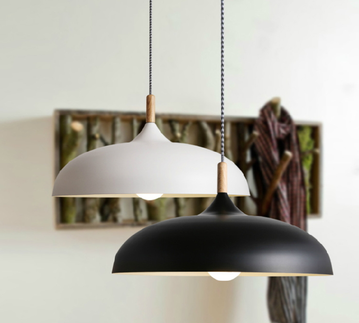 โคมไฟห้อยเพดานนอร์ดิกหัวไม้ 45cm
