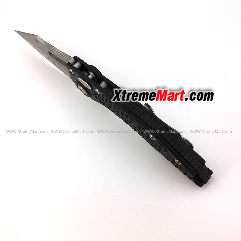 มีดพับออโต้ Microtech M390 ด้ามสีดำ วัสดุใบมีด 60HRC ปุ่มเปิดเร็ว TC4 โลหะผสมไทเทเนียม