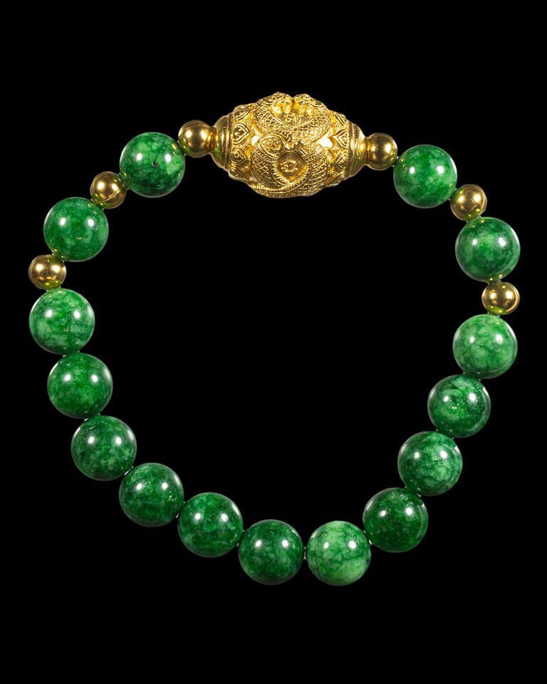 ลูกสะกดรัก นาคเกี้ยว หลวงปู่บุญ (บุญยัง) จ.เพชรบูรณ์ เนื้อทองระฆัง ชุบทองคำ