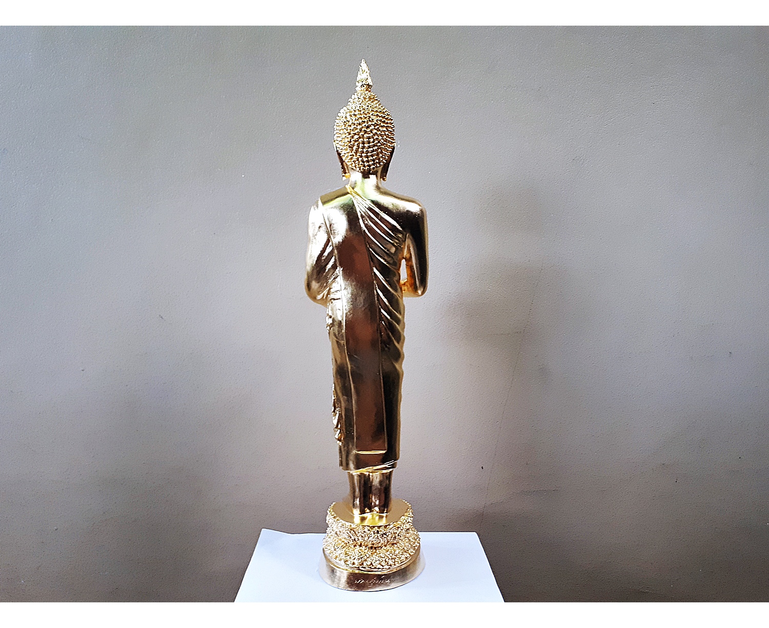 รูปหล่อ พระพุทธ หลวงพ่อไหลมาเทมา(สมเด็จองค์ปฐม ปางอุ้มบาตร อุดมสมบูรณ์มหาลาภ) - เนื้อทองเหลือง ปิดทองแท้ (องค์ใหญ่ขนาดตั้งบูชา สูง26นิ้ว) ปี2563 #รับประกันแท้ - หลวงพ่อเล็ก วัดท่าขนุน เป็นประธานปลุกเสกอฐิษฐานจิต