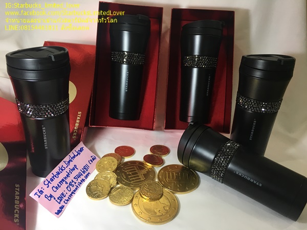 แก้วสตาร์บัคส์ล้อมเพชร,แก้วสตาร์บัคส์หายาก,แก้วสตาร์บัคส์อเมริกา!Starbucks USA Very Rare ,Luxury Limited USA stainless steel tumbler adorne with Swarovski crystals