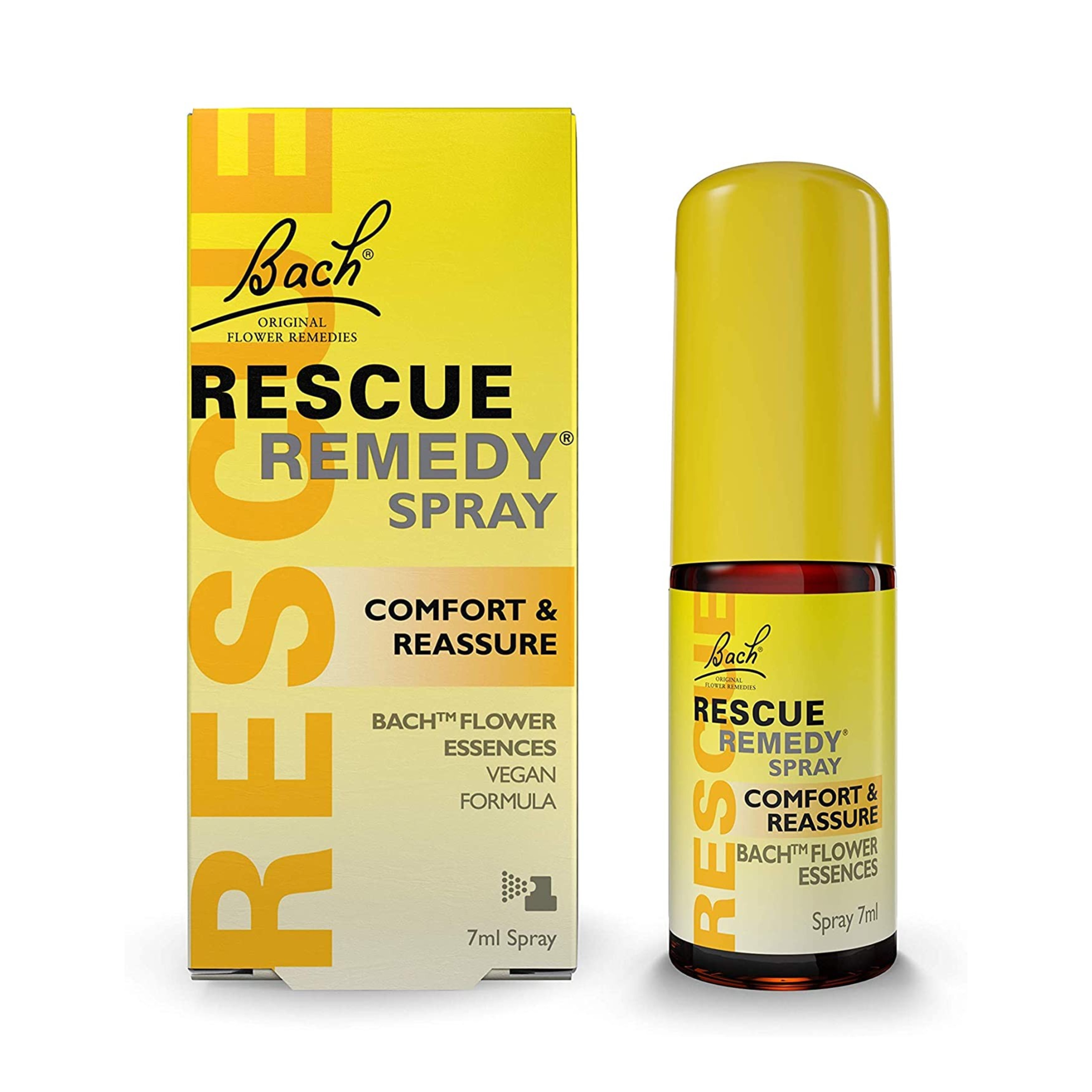 สมุนไพรบรรเทาความกังวลและผ่อนคลายความตึงเครียดชนิดสเปรย์ Bach Original Flower Essences Rescue Remedy Spray - Comfort & Reassure (7mL)