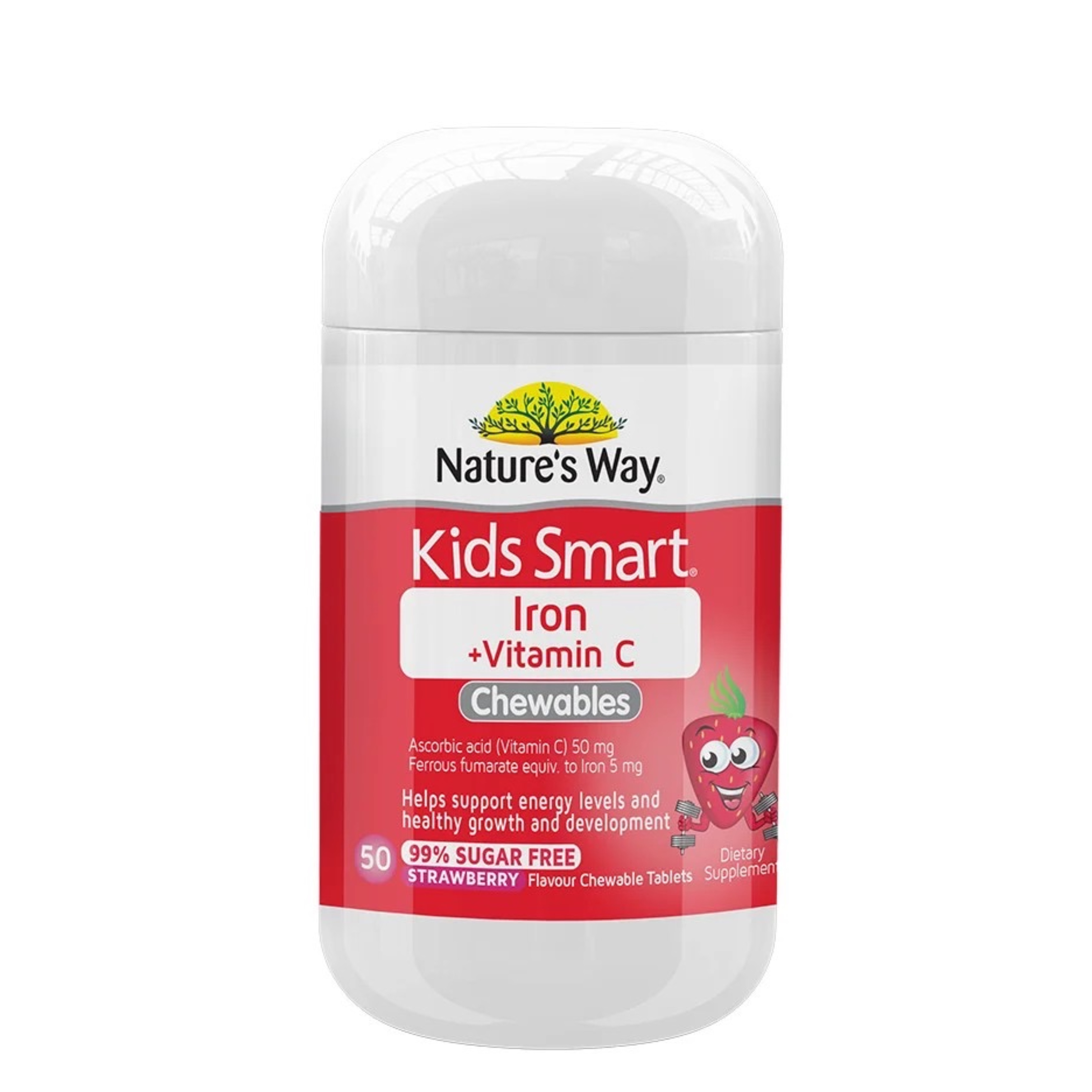 วิตามินเสริมธาตุเหล็กสำหรับเด็ก Nature's Way Kids Smart Iron + Vitamin C Chewables