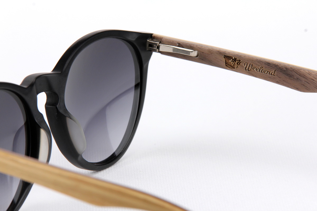 แว่นกันแดดขาไม้ Weekend Duet Collection Seoul Matte Black (Light)