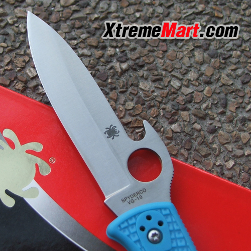 มีดพับ Spyderco Endura4 C10 PGYW Emerson Opening VG-10 Blade Tactical Folding Knife (สีฟ้า)