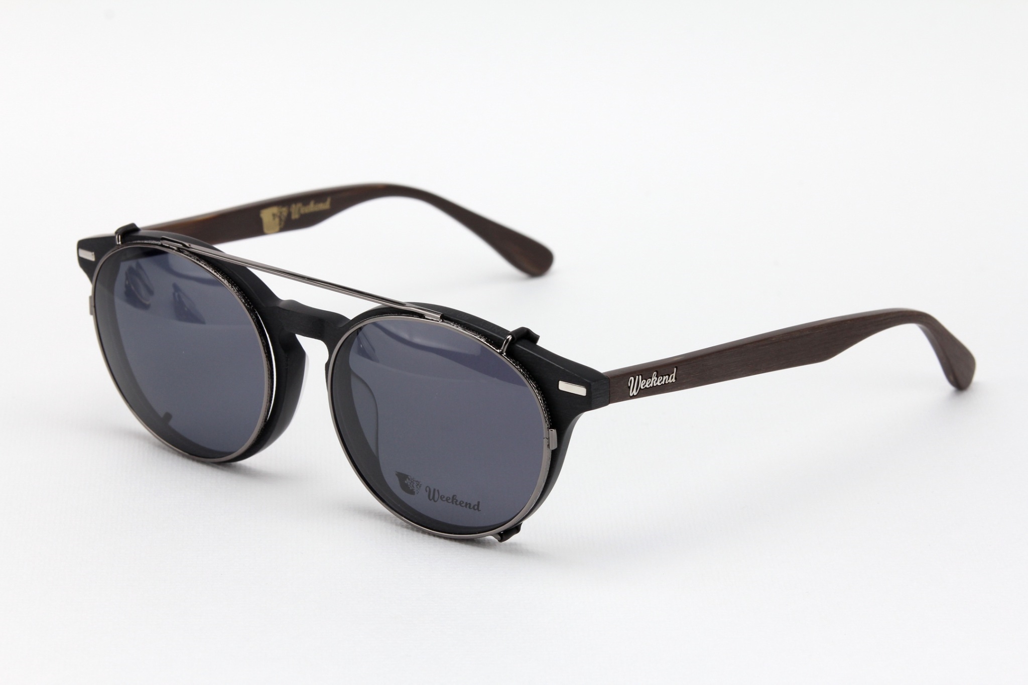 กรอบแว่นสายตาพร้อมคลิปกันแดด Weekend Sydney Black