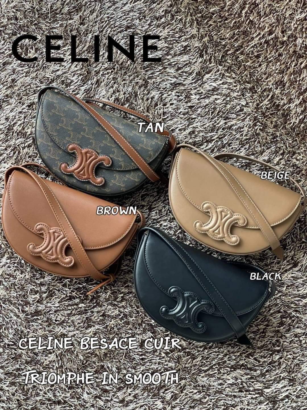 CELINE BESACE CUIR TRIOMPHE IN SMOOTH (แอดไลน์ก่อนสั่งซื้อ)
