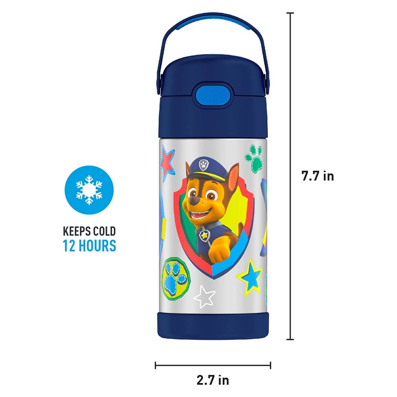 กระบอกน้ำเก็บความเย็น Paw Patrol Thermos FUNtainer 12oz Bottle with Straw - Chase