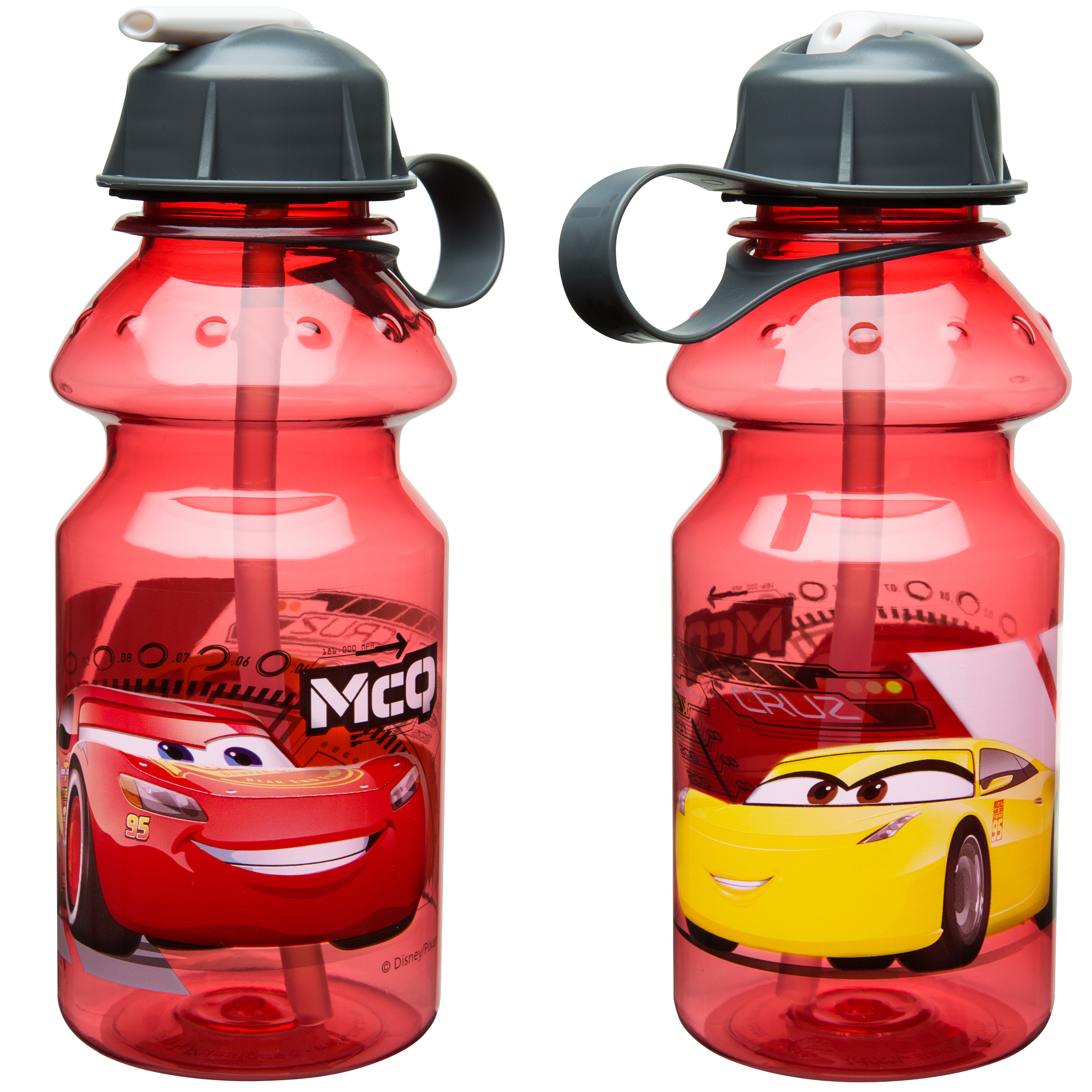 กระติกน้ำแบบหลอดดื่มสำหรับเด็ก Zak! Disney Cars 3 Lightning McQueen & Cruz Ramirez 14 Oz. Good to Go Water Bottle