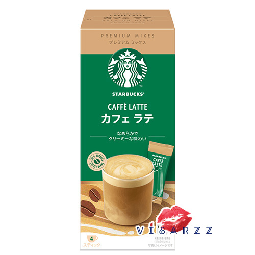 (Caffe Latte BBE.10/25) Starbucks Premium Mixes 1 กล่อง 4 ซอง กาแฟสตาร์บัค กาแฟเกรดพรีเมี่ยมแท้พร้อมชง ผลิตจากเม็ดกาแฟ Arabica คัดพิเศษแท้ 100% รสชาดหอมกลมกล่อมสูตรพิเศษ