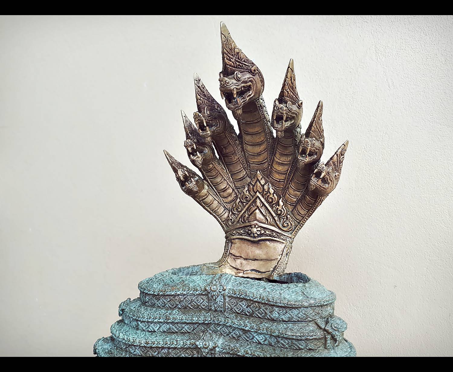 รูปหล่อ พระพุทธเจ้า ปางพระนาคปรก (พญานาค7หัว) เนื้อทองเหลือง ปี2562 (พระหน้าตัก5นิ้ว ฐาน7นิ้ว สูง8นิ้ว) #รับประกันแท้