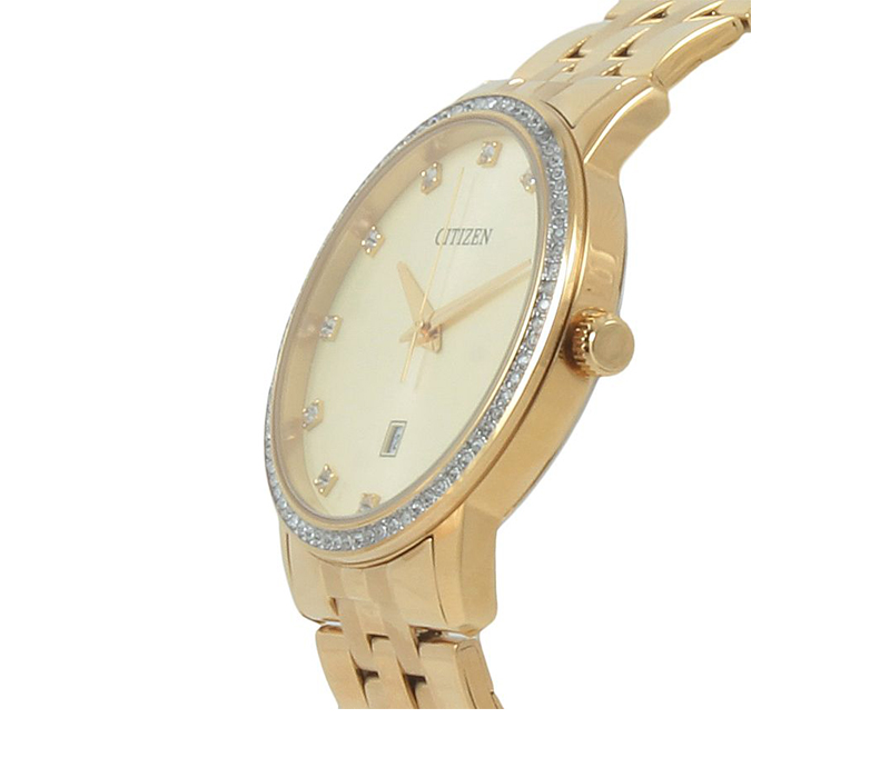 Citizen BI5033-53P Quartz Gold Dial Stainless Steel Mens Watch