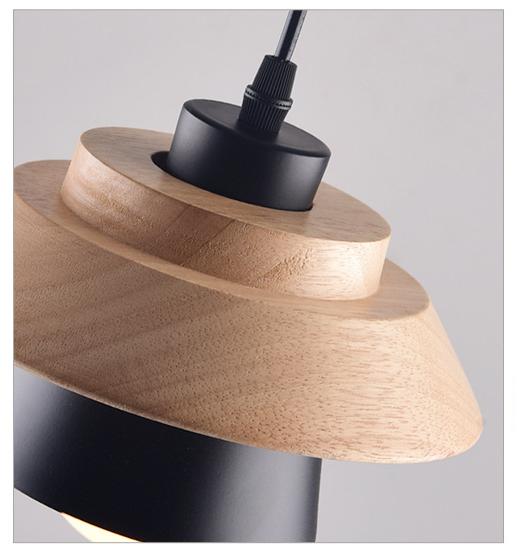 โคมไฟแขวนเพดาน Modern Simplicity ไม้เนื้อแข็ง 19x12cm [4747-S]