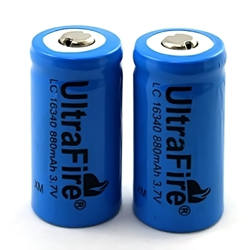 แบตเตอรี่ชาร์จ Li-ion Ultrafire 123A 3.7V 880mA No Protect (ราคาต่อก้อน)