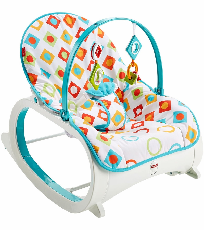 เปลโยกสั่นอัตโนมัติและเก้าอี้โยกเอนกประสงค์ Fisher-Price รุ่น Infant-to-Toddler Rocker (Geo Diamonds)