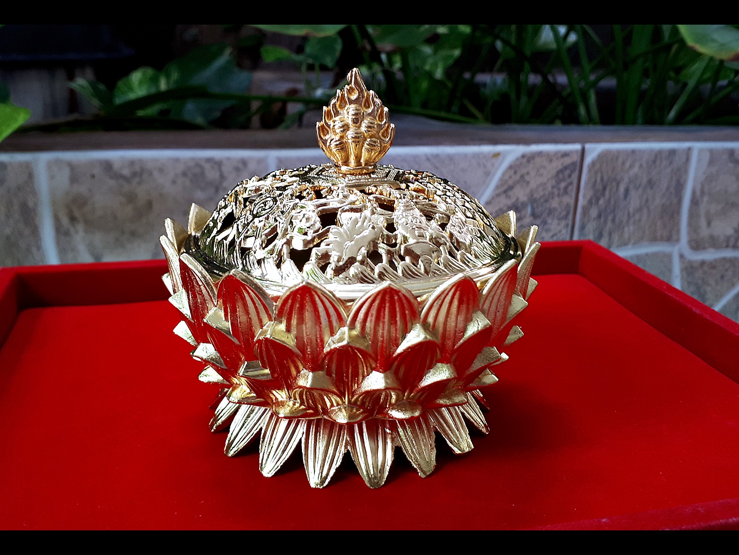 ถ้วยจุดกำยาน โถกำยาน หลวงพ่อเอก หลวงพี่เอก สำนักสงฆ์เขาธัมมสรณ์